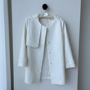 Bread n Butter Ivory Minimalist Belted Coat — Timeless Elegance